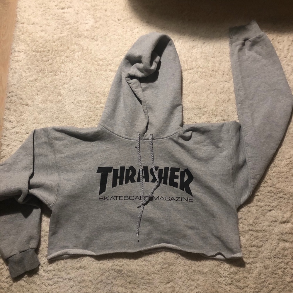 Cropped authentic Thrasher hoodie